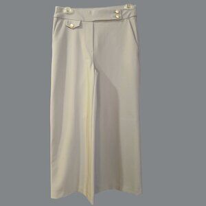 HAVER & BLAIR OF LONDON Grey High-Rise Wide Leg Pants XS